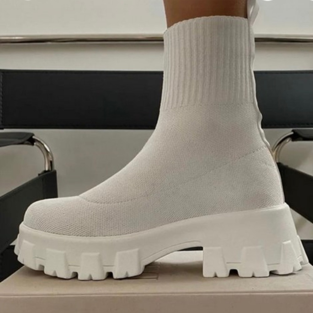All White Ankle Boots